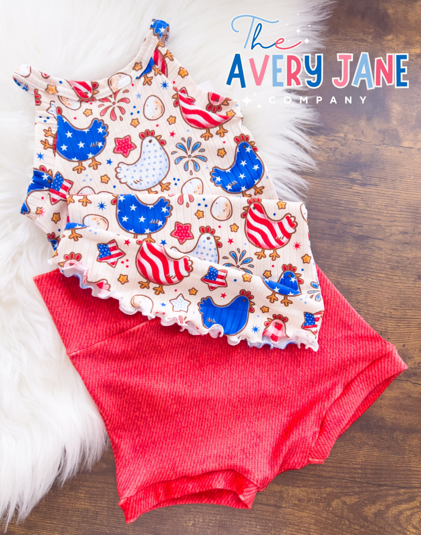 RWB Chickens - Quianna Tank & Shorties