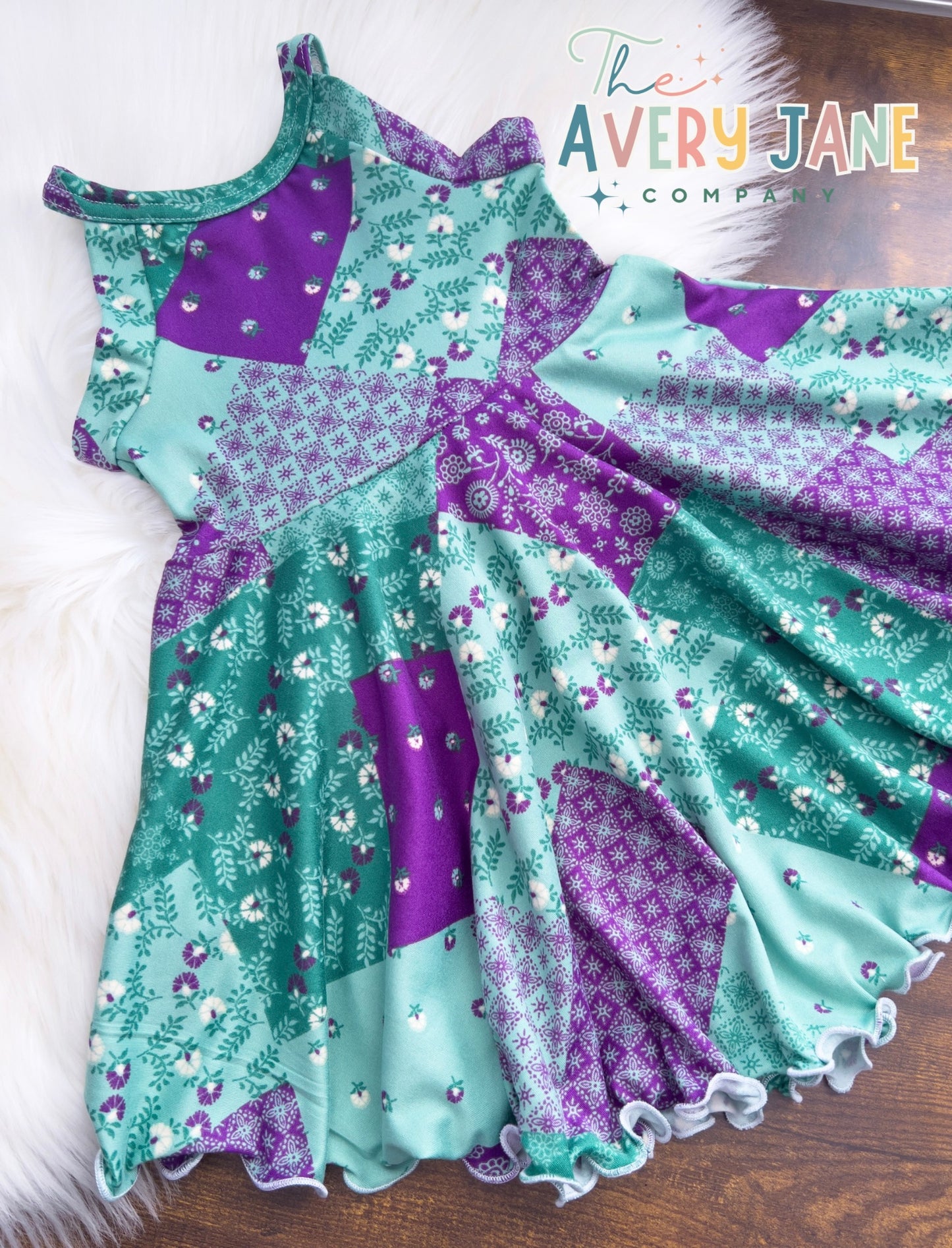 Purple Patchwork Quianna Tofino Dress