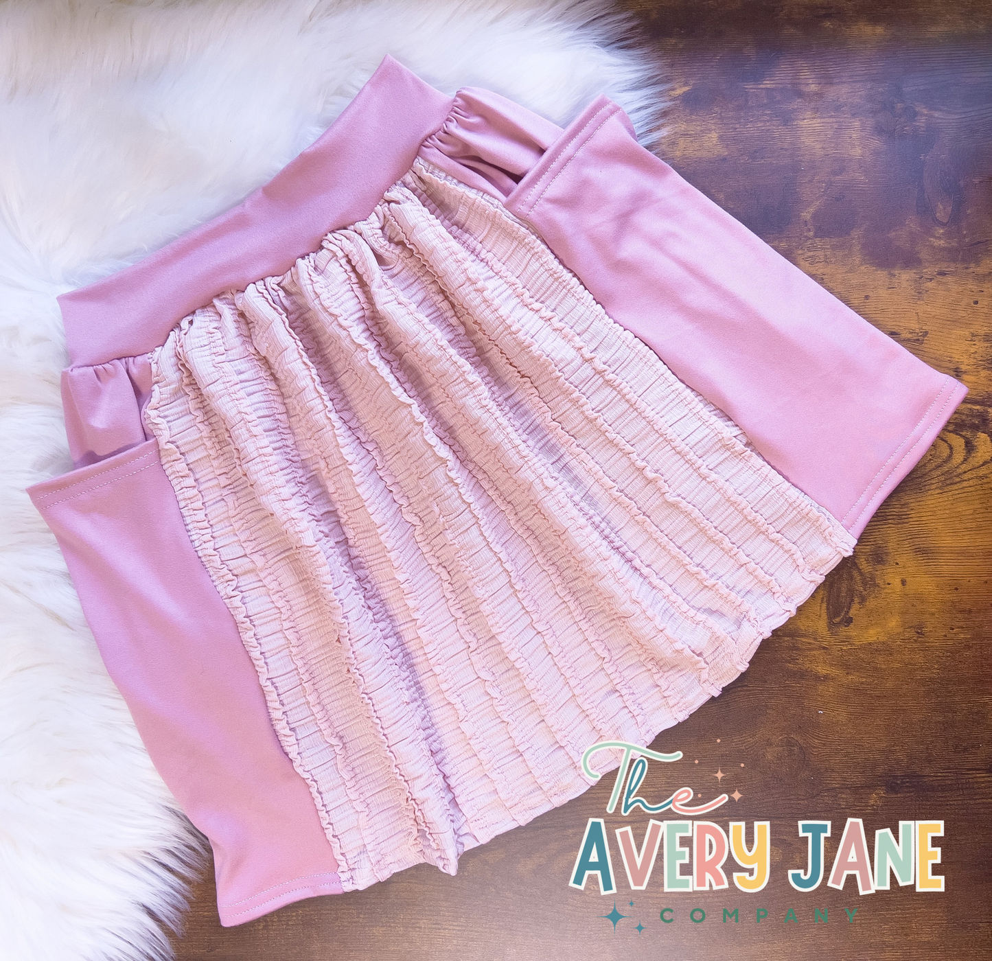 Pink/Mauve Pocket Skirt