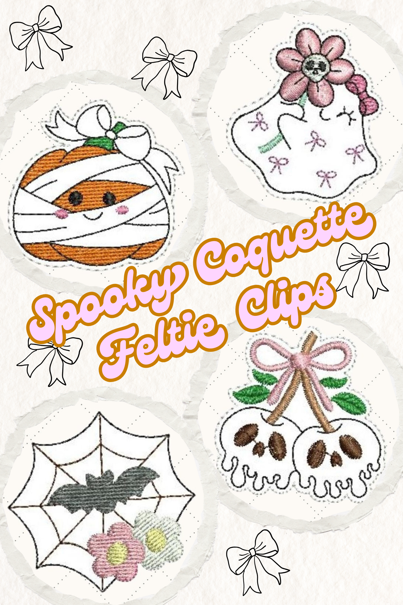 Spooky Coquette Feltie Set