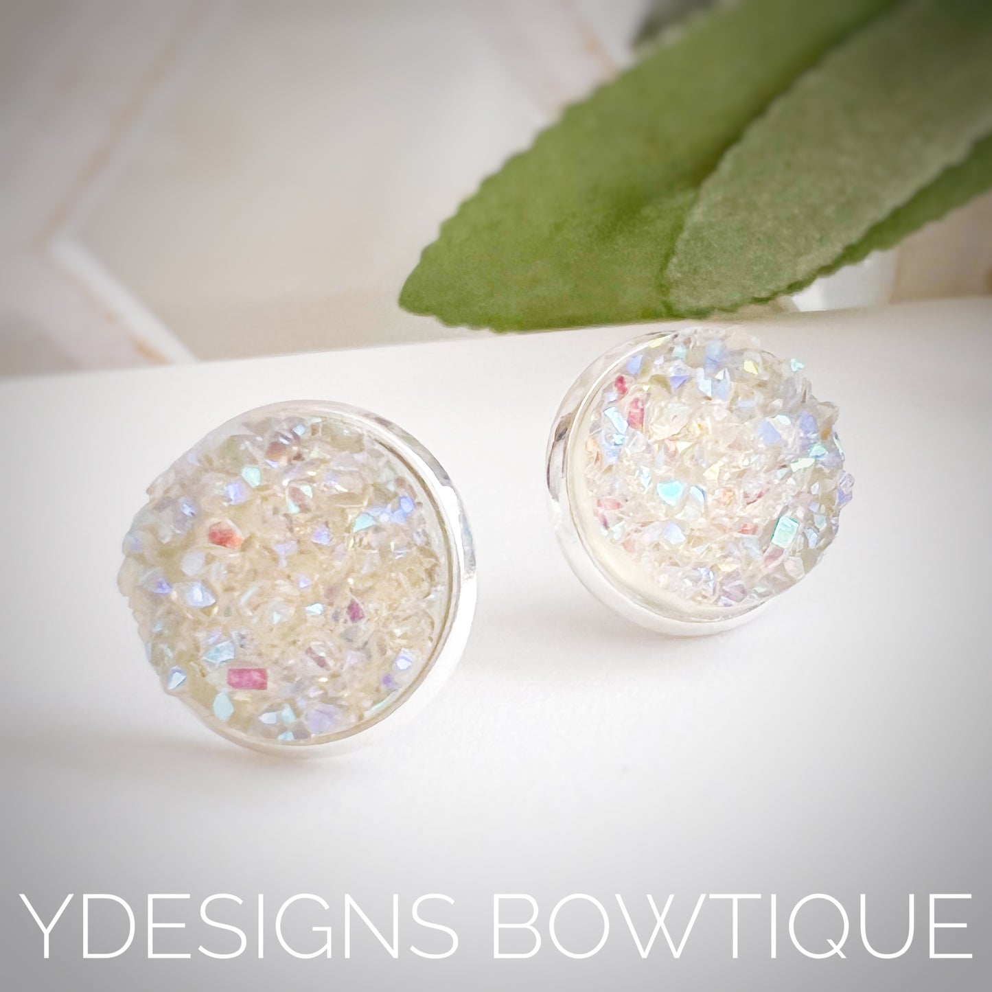Crystal Faux Druzy Earrings