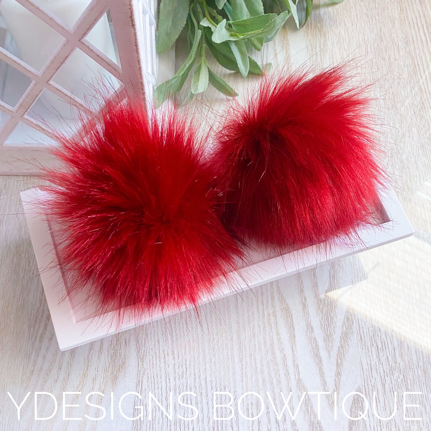 Dark Cherry Pom Piggies