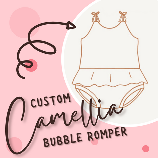 Custom Camellia Bubble Romper