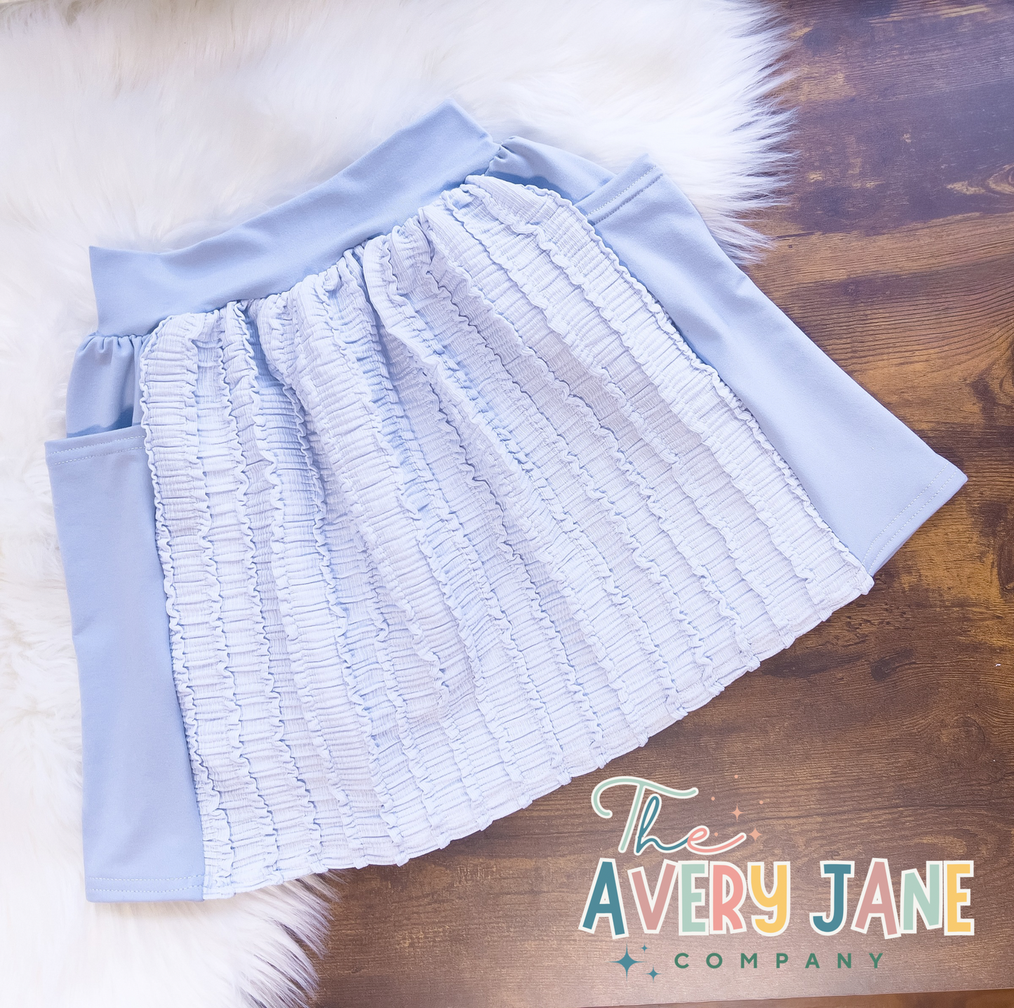 Powder Blue Pocket Skirt