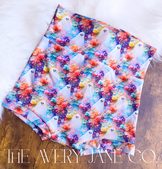 Rainbow Floral Ghost - 2T