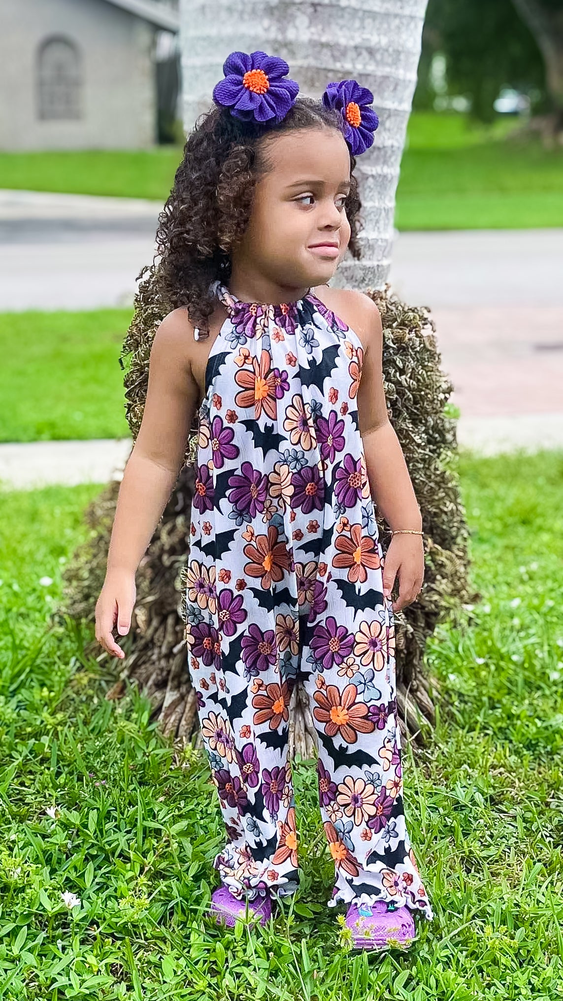 Retro Bats Wren Romper