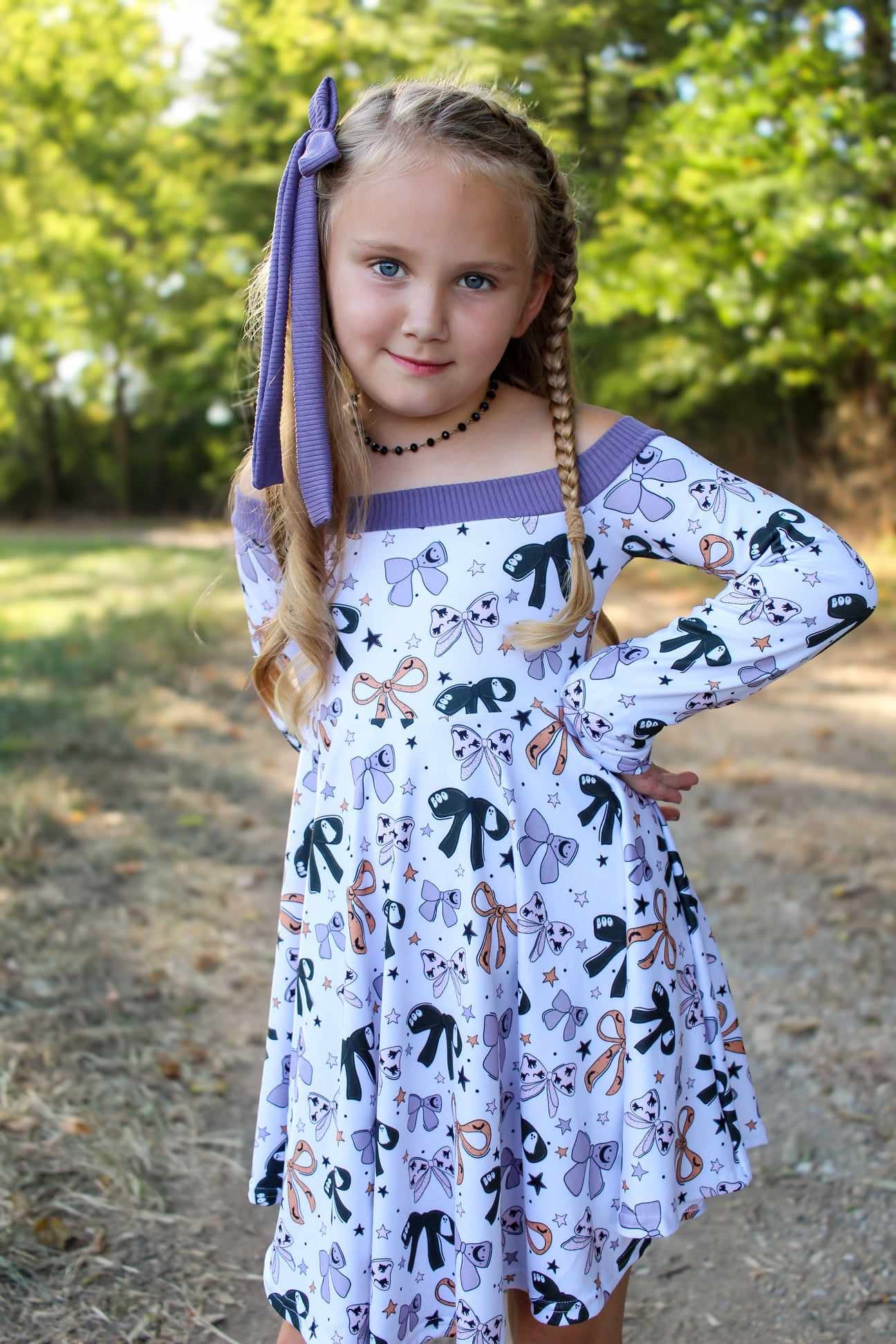 Spooky Bows Hibiscus Dress