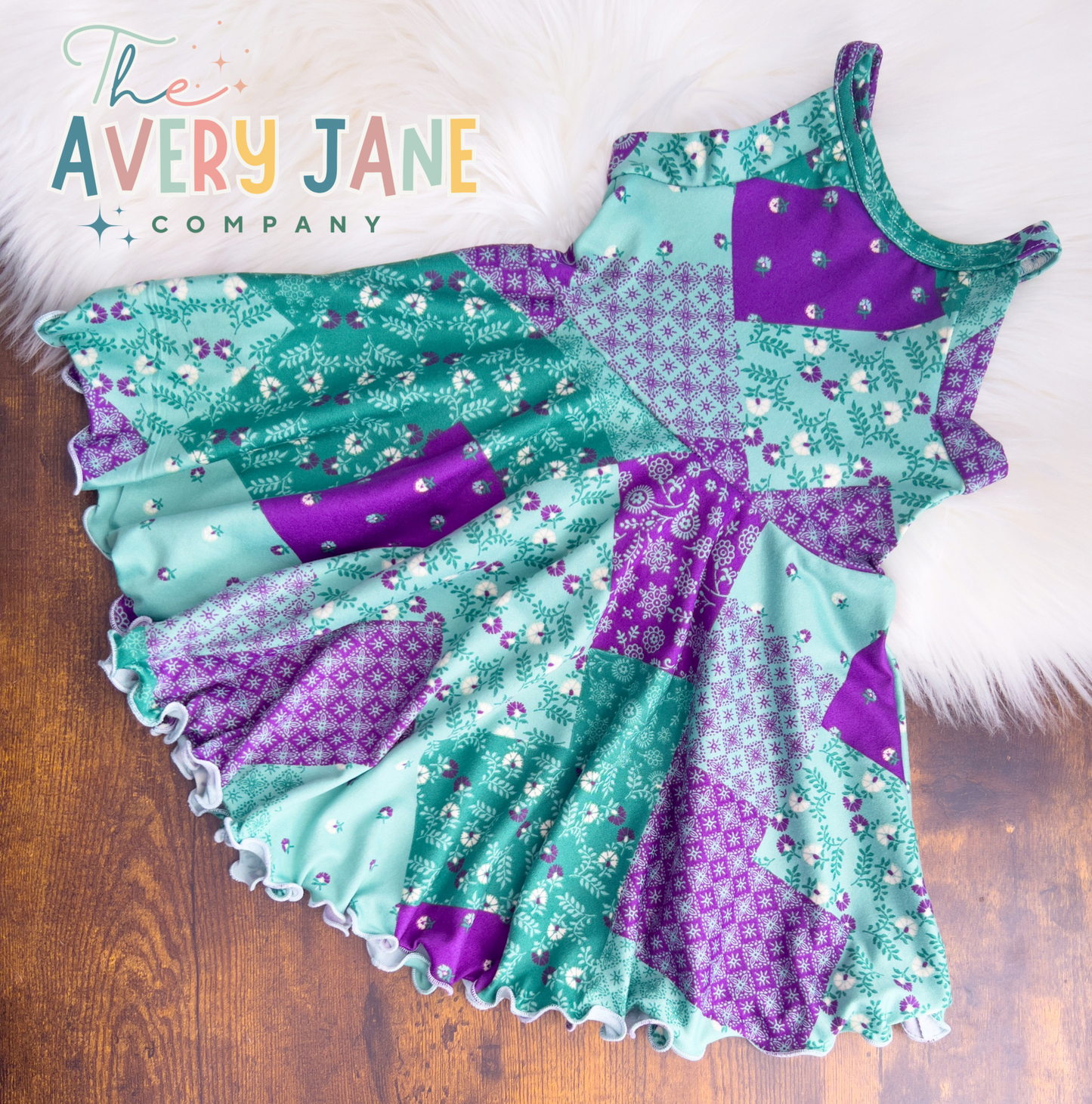 Purple Patchwork Quianna Tofino Dress