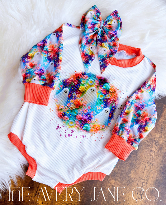 Rainbow Floral Ghost - 6/9m