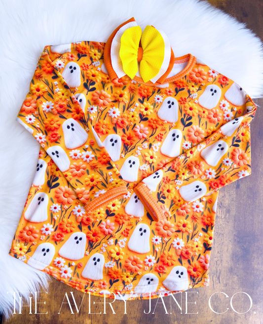 Fall Floral Ghost - 5T