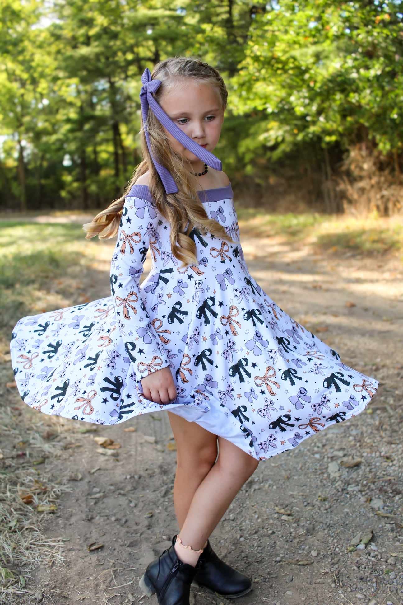 Spooky Bows Hibiscus Dress