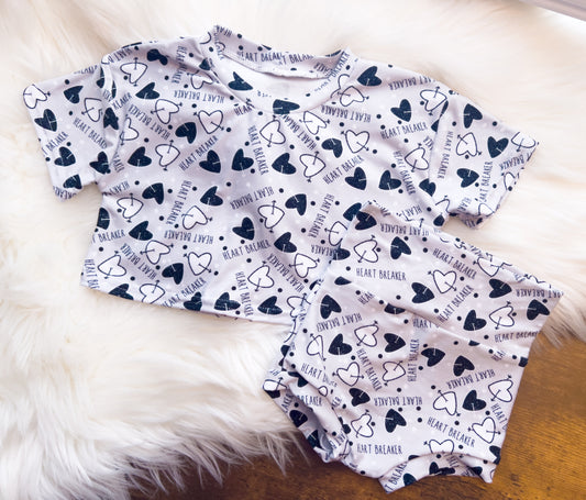 Heart Breaker - Dallyn Boxy Tee & Bummie Set