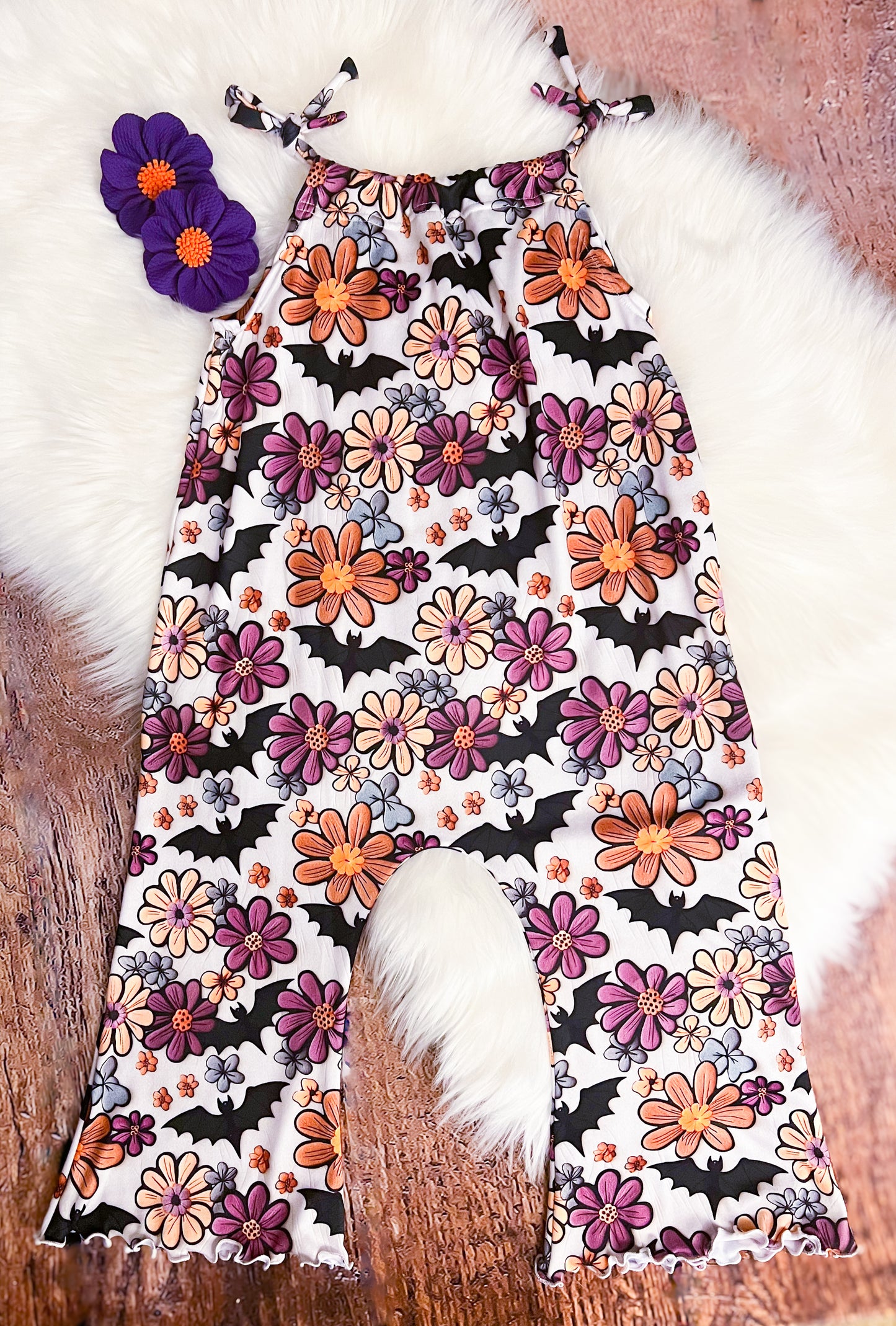 Retro Bats Wren Romper