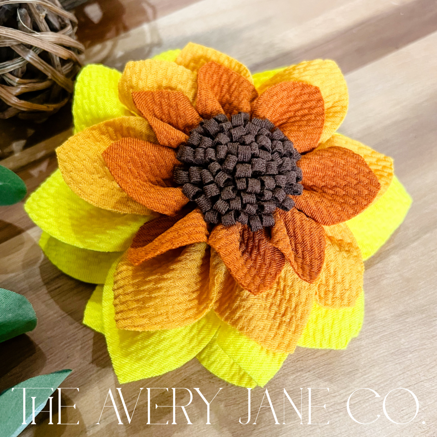 Ombré Sunflower Bow