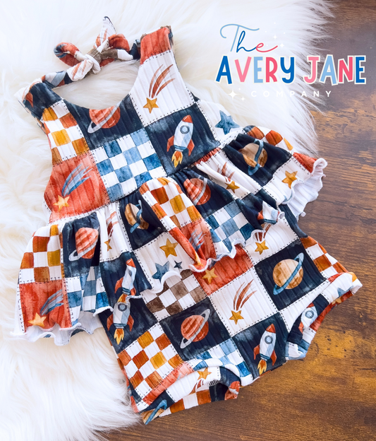 Patriotic Space - Peplum & Bummies