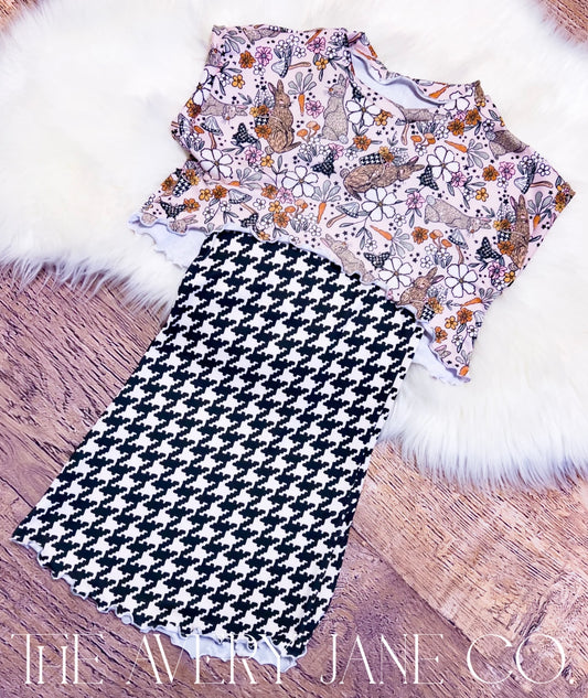Gingham Bunny Jase Dress and Honey Top - 8/9