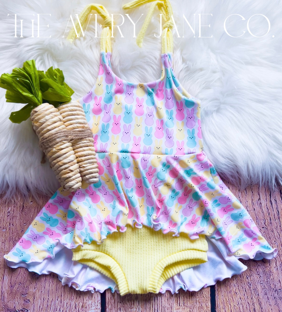 Candy Bunny High Low Brielle Skirted Romper