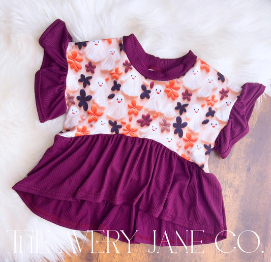 Fall Floral Ghostie - 2T