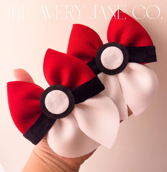 Custom Poke Ball Bows