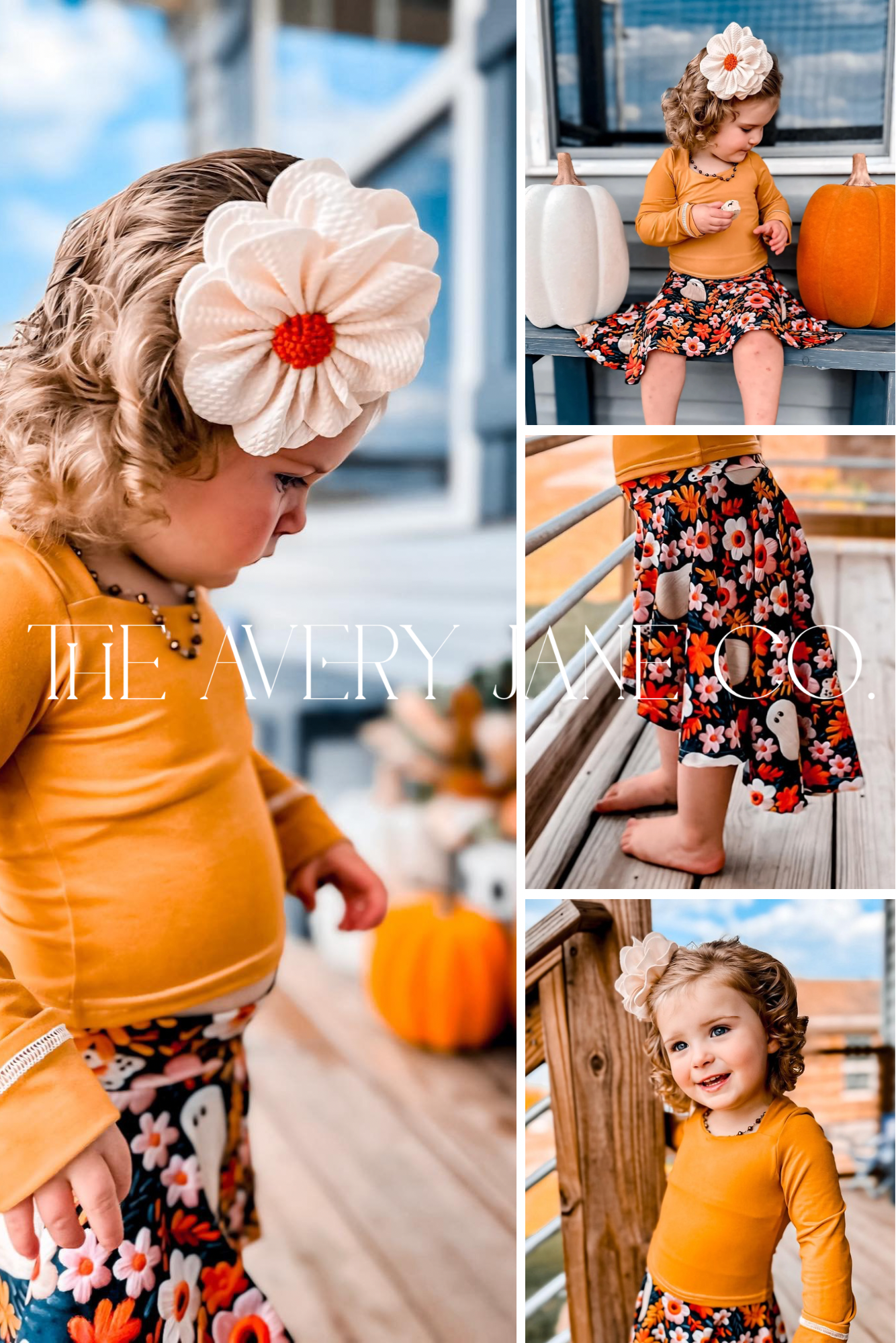 Floral Groovy Ghost Eloise* Top and HighLow Skirted Bummies