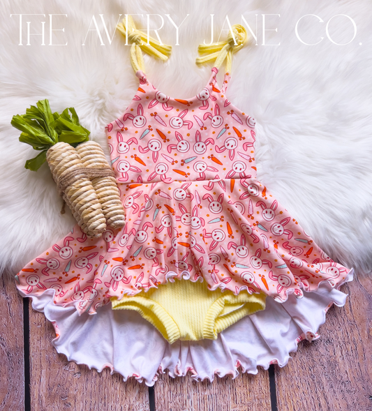 Bunny Smiles High Low Brielle Skirted Romper