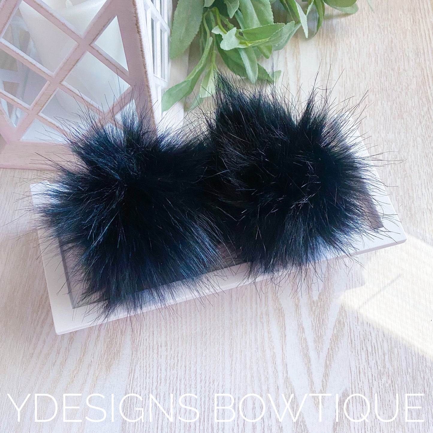 Midnight Black Pom Piggies