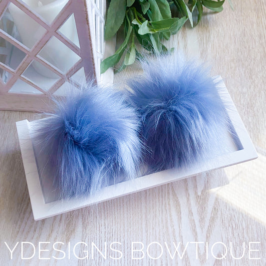 Steel Blue Pom Piggies