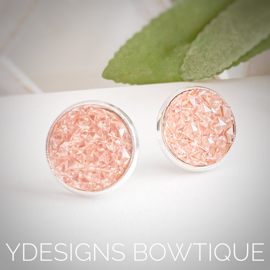 Champagne Faux Druzy Earrings