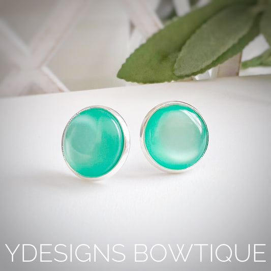 Mint Catseye Earrings